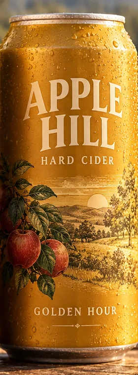 Golden Hour can with a harvest gold label